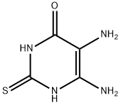2-メルカプト-5,6-ジアミノピリミジン-4-オール 化学構造式