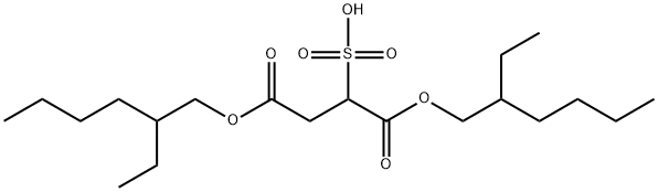 1,4-bis(2-ethylhexyl) 2-sulphosuccinate Struktur