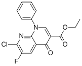 7-CHLORO-6-FLUORO-4-OXO-1-PHENYL-1,4-DIHYDRO-[1,8]NAPHTHYRIDINE-3-CARBOXYLIC ACID ETHYL ESTER Structure