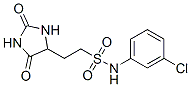 N-(3-chlorophenyl)-2-(2,5-dioxoimidazolidin-4-yl)ethanesulfonamide Structure