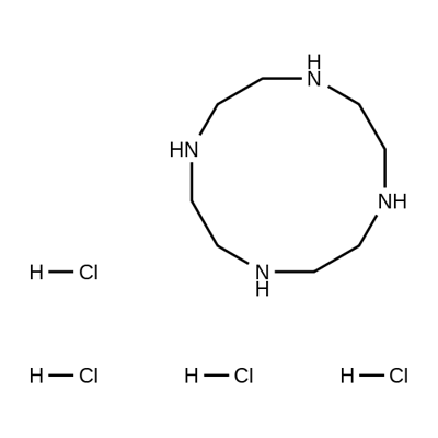 1,4,7,10-TETRAAZACYCLODODECANE TETRAHYDROCHLORIDE Structure