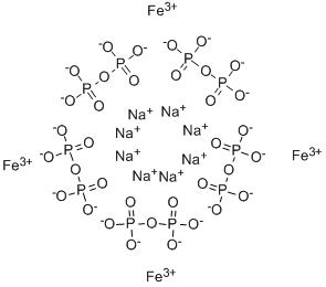焦磷酸铁钠,10045-87-1,结构式