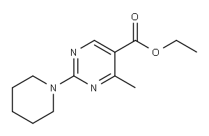 4-甲基-2-哌啶-1-基-嘧啶-5-甲酸乙酯,100451-18-1,结构式