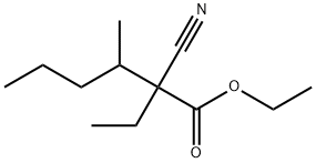 2-氰基-2-乙基-3-甲基-己酸乙酯,100453-11-0,结构式