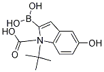 2-硼-5-羟基-1H-吲哚-1-羧酸-1-(1,1-二甲基乙基)酯, 1004552-89-9, 结构式