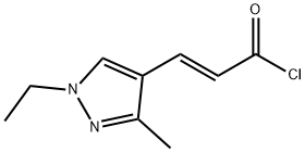 (2E)-3-(1-ethyl-3-methyl-1H-pyrazol-4-yl)acryloyl chloride Struktur