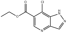 Ethyl 7-chloro-1H-pyrazolo[4,3-b]pyridine-6-carboxylate Struktur