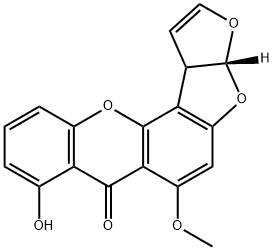 7H-Furo(3',2',:4,5)furo-(2,3-c)xanthen-7-on, 3a,12c-dihydro-8-hydroxy-6-methoxy-,(3aR-cis)-