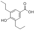 4-hydroxy-3,5-dipropyl-benzoic acid Struktur