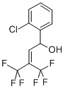 1-(o-クロロフェニル)-4,4,4-トリフルオロ-3-トリフルオロメチル-2-ブテン-1-オール 化学構造式