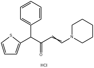 1-Phenyl-4-piperidino-1-(2-thienyl)-3-buten-2-one hydrochloride Structure
