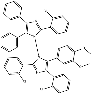 2,2',4-三(2-氯苯基)-5-(3,4-二甲氧基苯基)-4'5'-二苯基-1,1'-二咪唑 结构式