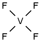 バナジウム(IV)テトラフルオリド 化学構造式