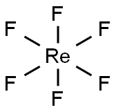 レニウム(VI)ヘキサフルオリド 化学構造式