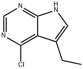 4-CHLORO-5-ETHYL-7H-PYRROLO[2,3-D]PYRIMIDINE, 1004992-44-2, 结构式