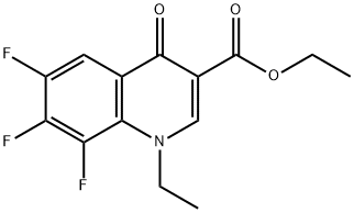 1-乙基-6,7,8-三氟-1,4-二氢-4-氧代-3-喹啉甲酸乙酯, 100501-62-0, 结构式