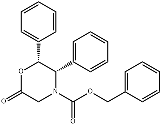 Benzyl (2R,3S)-(-)-6-oxo-2,3-diphenyl-4-morpholinecarboxylate Struktur