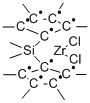 二甲基硅烷基双(四甲基环戊二烯)二氯化锆,100516-64-1,结构式