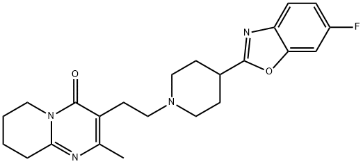 3-[2-[4-(6-Fluoro-2-benzoxazolyl)-1-piperidinyl]ethyl]-6,7,8,9-tetrahydro-2-Methyl-4H-pyrido[1,2-a]pyriMidin-4-one 
(Risperidone IMpurity) Struktur
