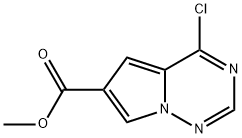 4-クロロピロロ[2,1-F][1,2,4]トリアジン-6-カルボン酸メチル 化学構造式