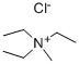 メチルトリエチルアンモニウム クロリド 化学構造式