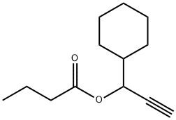 Cyclohexanemethanol, alpha-ethynyl-, butyrate 结构式