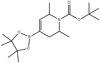 2,6-Dimethyl-4-(4,4,5,5-tetramethy
l-[1,3,2]dioxaborolan-2-yl)-3,6
-dihydro-2H-pyridine-1-
carboxylicacid tert-butyl ester Struktur