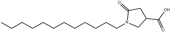 1-十二烷基-5-氧代吡咯烷-3-羧酸, 10054-21-4, 结构式