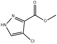 4-クロロ-1H-ピラゾール-3-カルボン酸メチル 化学構造式