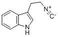 3-(2-イソシアノエチル)-1H-インドール 化学構造式