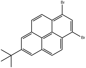 1,3-ジブロモ-7-tert-ブチルピレン 化学構造式