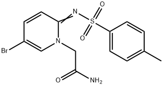 2-(5-ブロモ-2-(トスイルイミノ)ピリジン-1(2H)-イル)アセトアミド 化学構造式