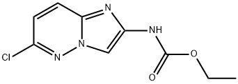 6-クロロイミダゾ[1,2-B]ピリダジン-2-イルカルバミン酸エチル 化学構造式
