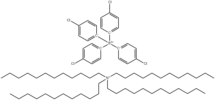 四(4-氯苯基)硼酸盐 四十二烷基铵盐, 100581-42-8, 结构式