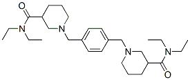 alpha, alpha'-bis(3-(N,N-diethylcarbamoyl)piperidino)-4-xylene Structure