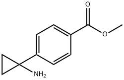 Benzoic acid, 4-(1-aminocyclopropyl)-, methyl ester Struktur
