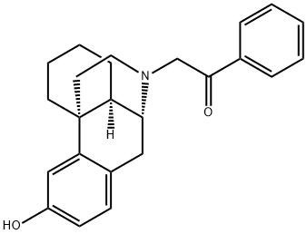 (-)-3-ヒドロキシ-17-フェナシルモルフィナン 化学構造式