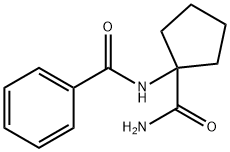 N-(1-CARBAMOYL-CYCLOPENTYL)-BENZAMIDE Struktur