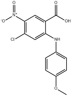 4-CHLORO-2-(4-METHOXYANILINO)-5-NITROBENZOIC ACID,100622-86-4,结构式