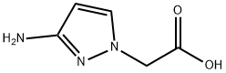 3-氨基吡唑-1-乙酸, 1006319-29-4, 结构式