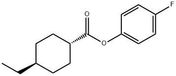 反式-4-乙基环己烷羧酸 4-氟苯基酯, 100633-61-2, 结构式