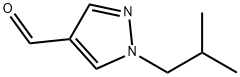 1-イソブチル-1H-ピラゾール-4-カルブアルデヒド 化学構造式