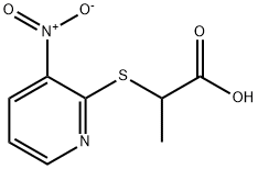 2-[(3-NITRO-2-PYRIDYL)THIO]PROPANOIC ACID Structure