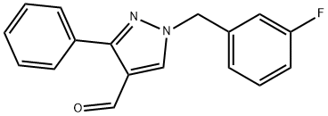 1-(3-FLUOROBENZYL)-3-PHENYL-1H-PYRAZOLE-4-CARBALDEHYDE Structure