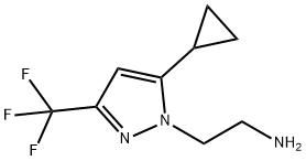 2-[5-Cyclopropyl-3-(trifluoromethyl)-1H-pyrazol-1-yl]ethanamine Struktur