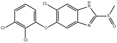 Triclabendazole sulfoxide Structure