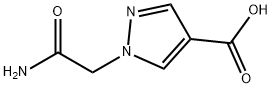 1-(carbamoylmethyl)-1H-pyrazole-4-carboxylic acid Struktur