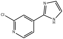 2-クロロ-4-(1H-2-イミダゾリル)ピリジン 化学構造式