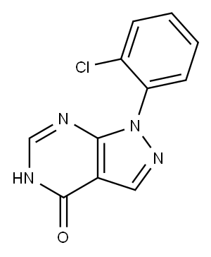 1-(2-Chlorophenyl)-1,5-dihydro-4H-pyrazolo[3,4-d]pyrimidin-4-one Structure