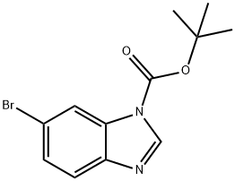 6-溴-1H-苯并[D]咪唑-1-羧酸叔丁酯 结构式